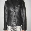 Musier Paris blazer en cuir tosca
