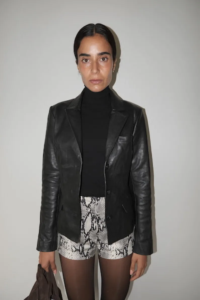 Musier Paris blazer en cuir tosca