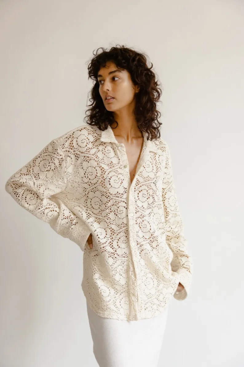 Musier Paris chemise en macramé maraj