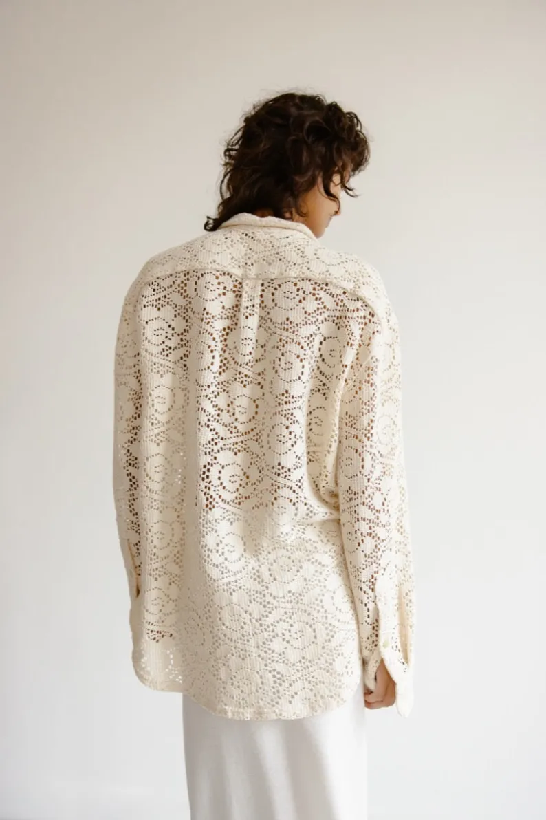 Musier Paris chemise en macramé maraj