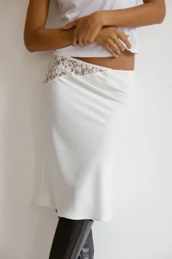 Musier Paris jupe en satin trimiti