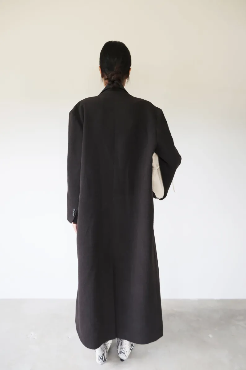 Musier Paris manteau long chocolat enormous