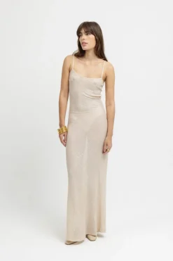 Musier Paris robe longue brodée glitt