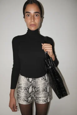 Musier Paris short imprimé python leana