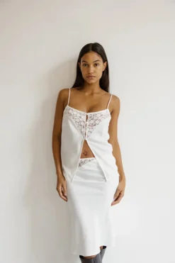 Musier Paris top lingerie en satin forcina