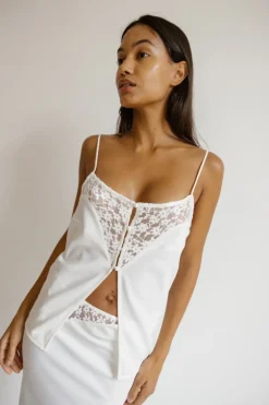 Musier Paris top lingerie en satin forcina