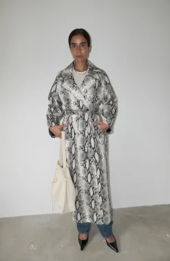 Musier Paris trench imprimé python thea