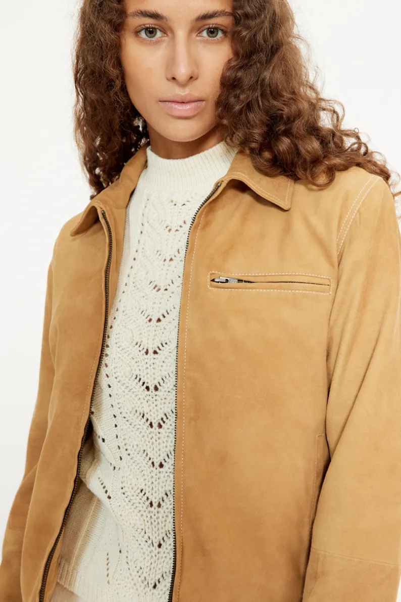 Musier Paris veste en daim bonny