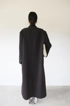 Musier Paris manteau long chocolat enormous