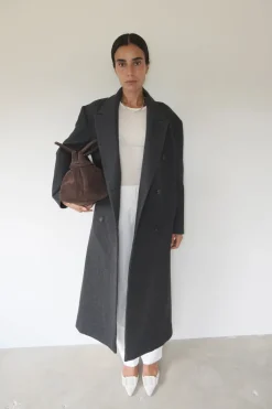 Musier Paris manteau long gris superflu