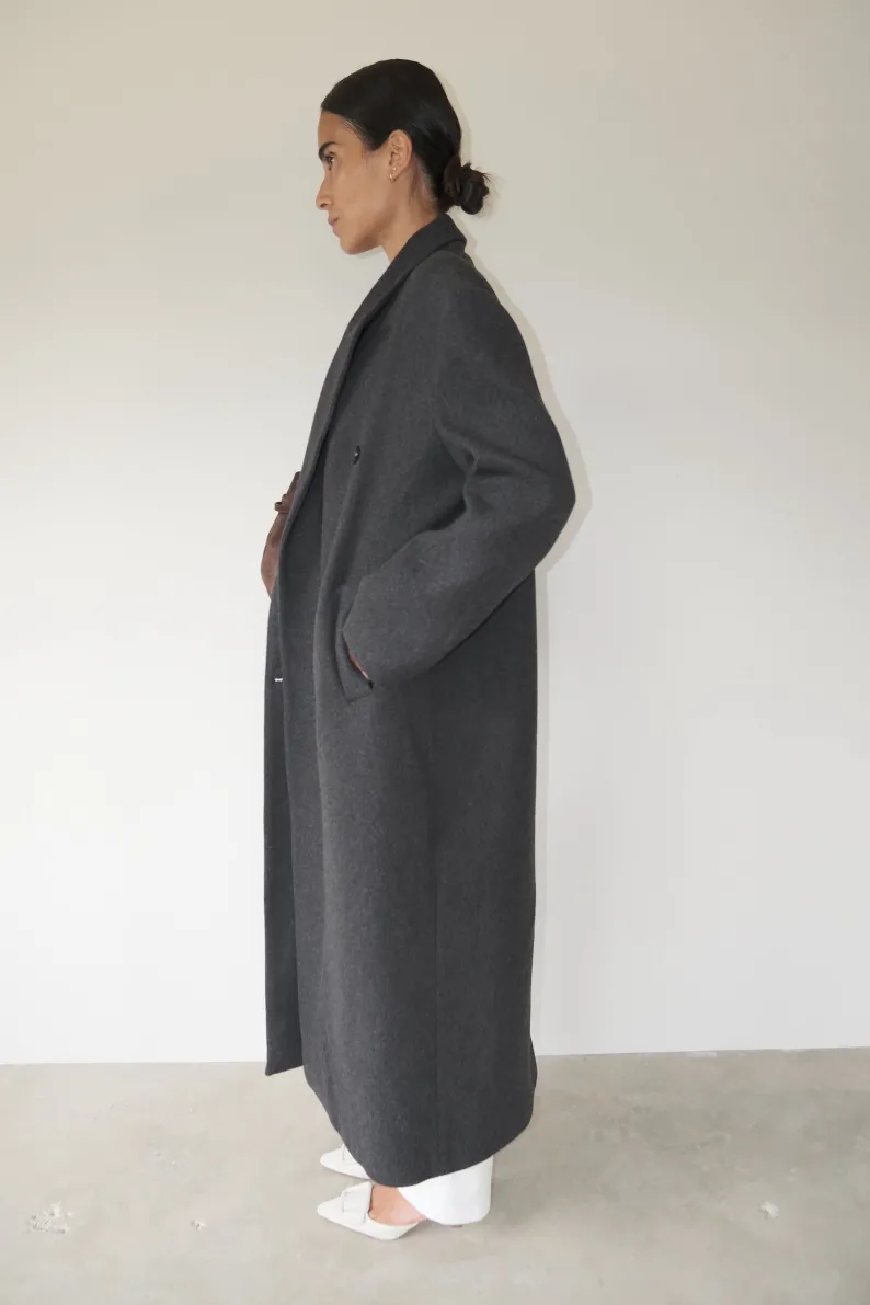 Musier Paris manteau long gris superflu