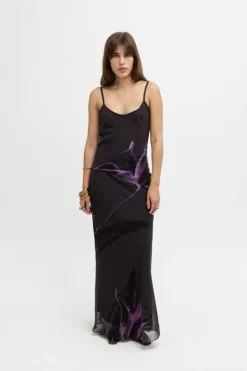 Musier Paris robe longue imprimée rod