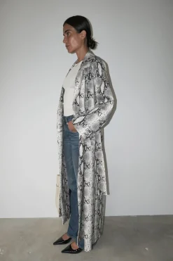 Musier Paris trench imprimé python thea